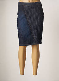 Jupe mi-longue taille normale bleu GUY DUBOUIS femme