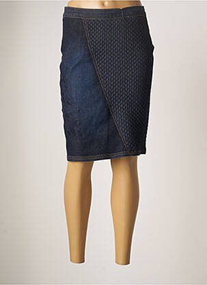 Jupe mi-longue taille normale bleu GUY DUBOUIS femme