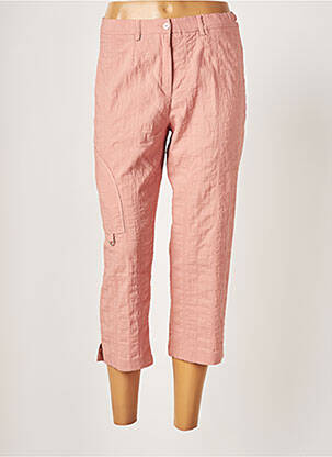 Pantacourt coupe droite taille normale rose GUY DUBOUIS femme
