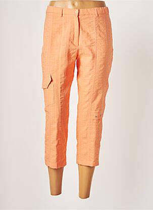 Pantacourt coupe droite taille normale orange GUY DUBOUIS femme
