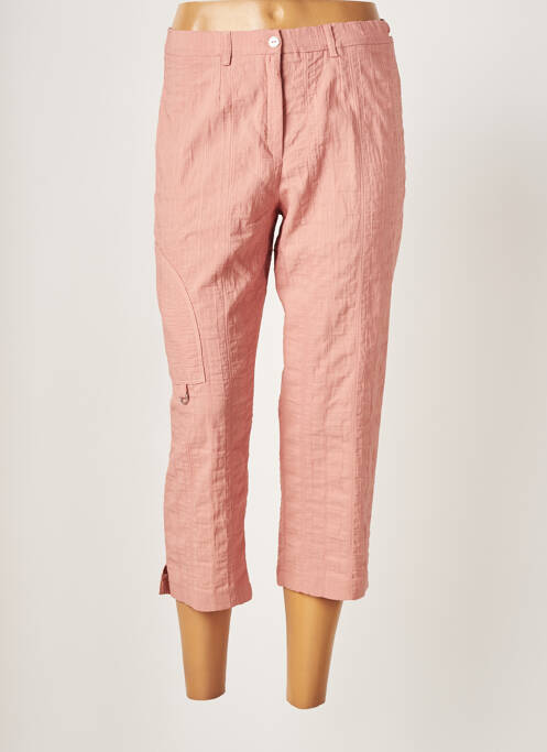 Pantacourt coupe droite taille normale rose GUY DUBOUIS femme