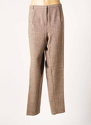 Pantalon 7/8 stretch taille normale marron GUY DUBOUIS femme