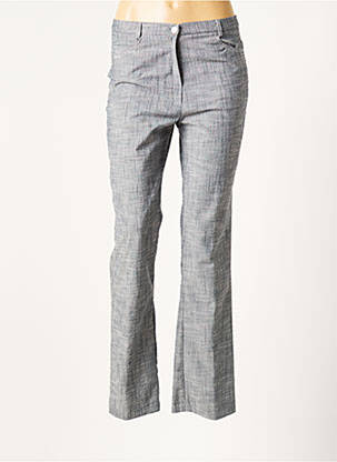 Pantalon 7/8 fermeture zippée sous rabat boutonné taille normale gris GUY DUBOUIS femme