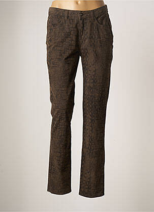 Pantalon slim stretch taille normale marron MERI & ESCA femme