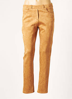 Pantalon droit taille élastique taille normale marron GUY DUBOUIS femme