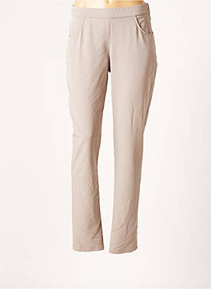 Pantalon droit stretch taille normale marron GUY DUBOUIS femme