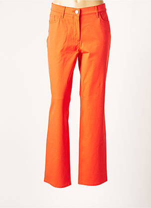Pantalon droit orange GROSSE pour femme