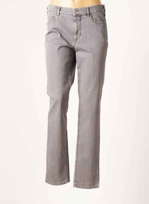Pantalon droit gris GROSSE pour femme