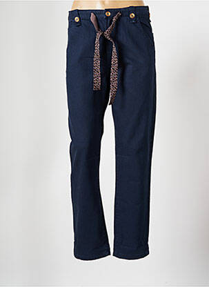 Pantalon 7/8 stretch taille normale bleu HAPPY femme