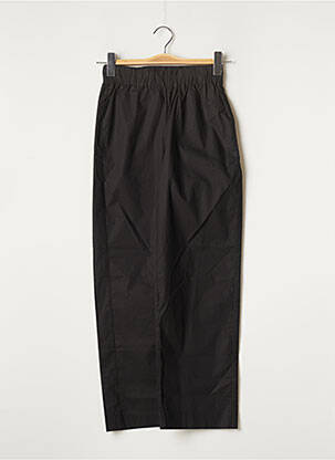 Pantalon droit tissage popeline taille normale noir NICE THINGS femme