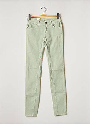 Jeans coupe slim broderie rivets taille normale vert MELTIN'POT femme