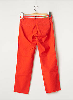 Pantalon chino broderie galons latéraux taille normale orange HAPPY femme