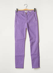 Pantalon chino violet HAPPY pour femme seconde vue