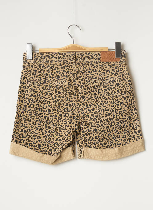 Short fermeture zippée sous rabat boutonné taille normale beige HAPPY femme