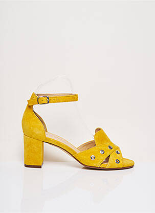Sandales/Nu pieds jaune FRANCE MODE pour femme
