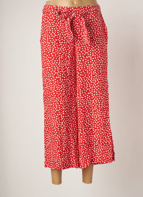 Pantalon 7/8 rouge PIECES pour femme