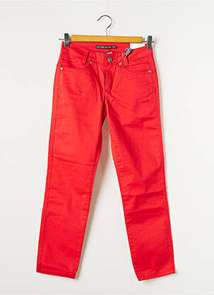 Pantacourt stretch taille basse rouge STREET ONE femme