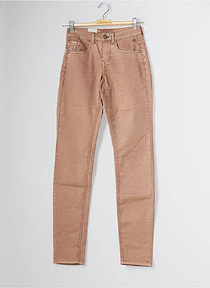 Jeans coupe slim broderie rivets taille normale beige CREAM femme