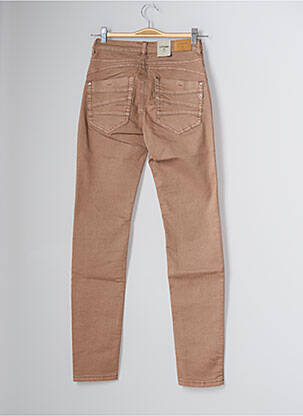 Jeans coupe slim broderie rivets taille normale beige CREAM femme
