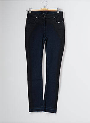 Jeans coupe slim broderie rivets taille normale noir LAUREN VIDAL femme