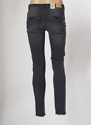 Jeans coupe slim broderie rivets taille normale gris CREAM femme
