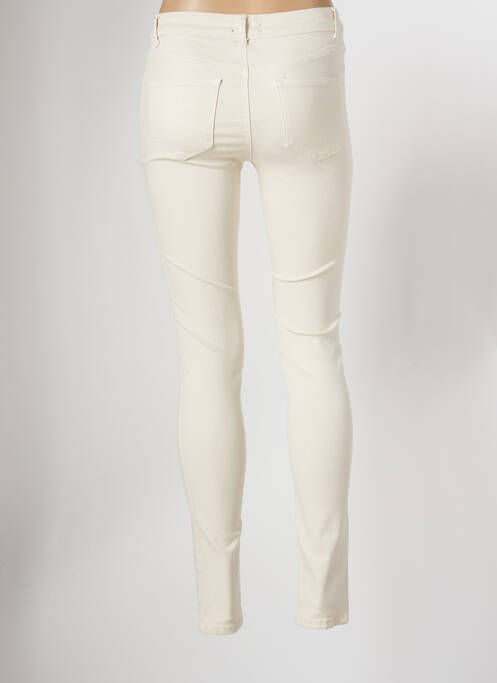 Jeans coupe slim beige YEST pour femme