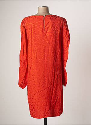 Robe mi-longue manches longues manches longues orange PURPLE'S femme