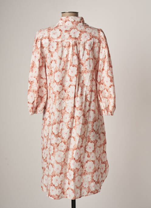 Robe mi-longue rose KAFFE pour femme