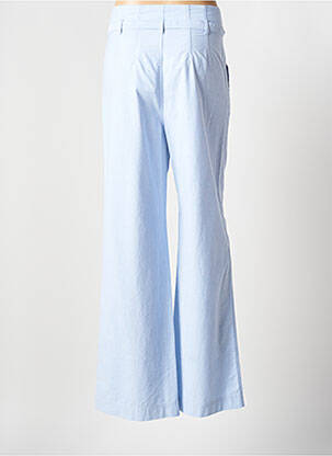 Pantalon droit tissage popeline bleu IN WEAR femme