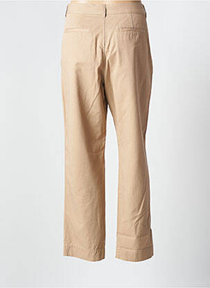 Pantalon chino tissage popeline taille normale beige IN WEAR femme