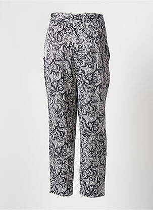 Pantalon droit tissage popeline taille normale noir SEE U SOON femme