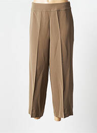 Pantalon 7/8 stretch taille normale marron KAFFE femme