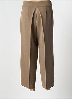 Pantalon 7/8 stretch taille normale marron KAFFE femme