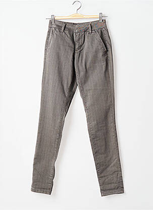 Pantalon chino tissage popeline taille normale marron CREAM femme