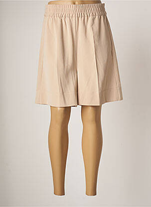 Bermuda taille élastique beige IN WEAR femme