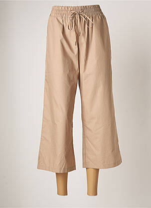 Pantalon 7/8 stretch taille normale beige KAFFE femme