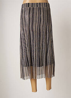 Jupe longue tissage plissé gris KAFFE femme