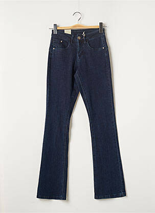 Jeans coupe droite broderie rivets taille normale bleu CREAM femme