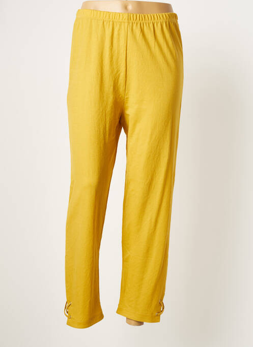 Pantalon droit jaune FRANCK ANNA pour femme