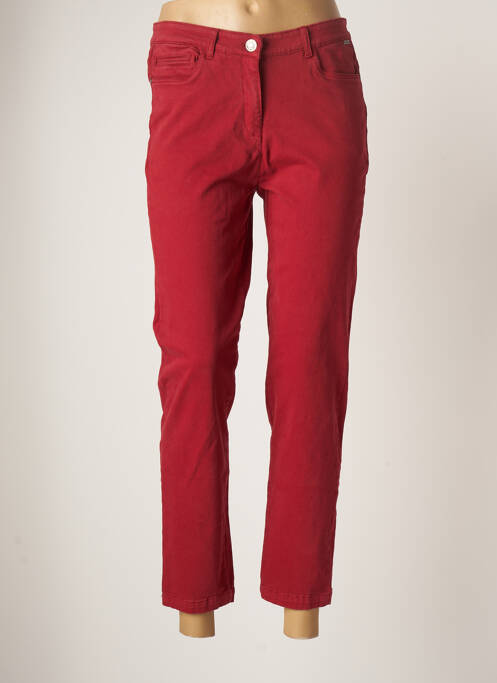 Jeans coupe slim rouge AGATHE & LOUISE pour femme