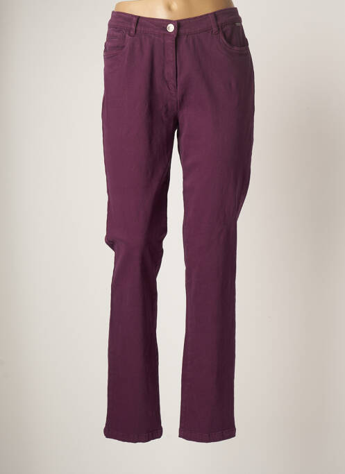 Pantalon slim violet AGATHE & LOUISE pour femme