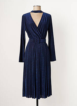 Robe mi-longue bleu B.YU pour femme
