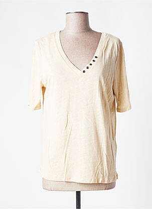 Top coupe fluide manches courtes beige VILA femme