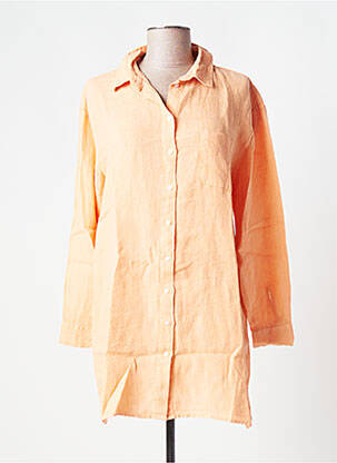 Tunique manches longues col chemisier orange C'EST BEAU LA VIE femme