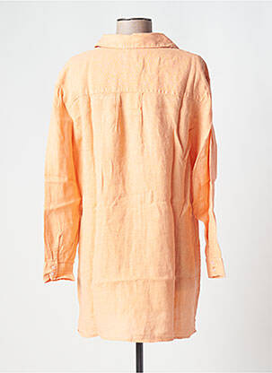 Tunique manches longues col chemisier orange C'EST BEAU LA VIE femme