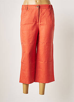 Pantacourt coupe droite taille normale orange C'EST BEAU LA VIE femme
