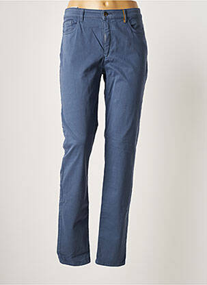 Pantalon slim tissage popeline taille normale bleu COUTURIST femme