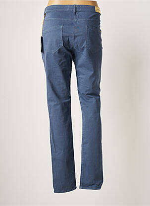 Pantalon slim tissage popeline taille normale bleu COUTURIST femme