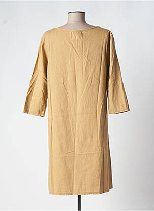 Robe mi-longue manches 3/4 manches 3/4 beige COUTURIST femme
