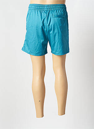 Short de bain effet matière satinée bleu SELECTED homme